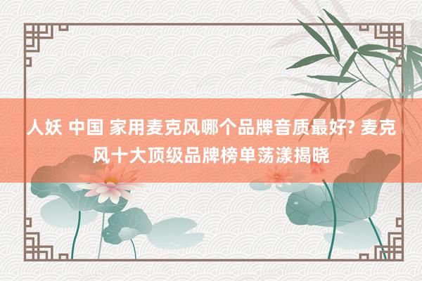 人妖 中国 家用麦克风哪个品牌音质最好? 麦克风十大顶级品牌榜单荡漾揭晓
