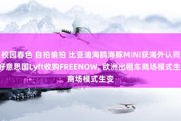 校园春色 自拍偷拍 比亚迪海鸥海豚MINI获海外认同， 好意思国Lyft收购FREENOW， 欧洲出租车商场模式生变
