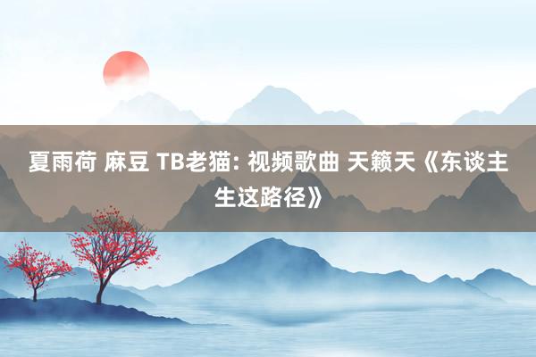 夏雨荷 麻豆 TB老猫: 视频歌曲 天籁天《东谈主生这路径》